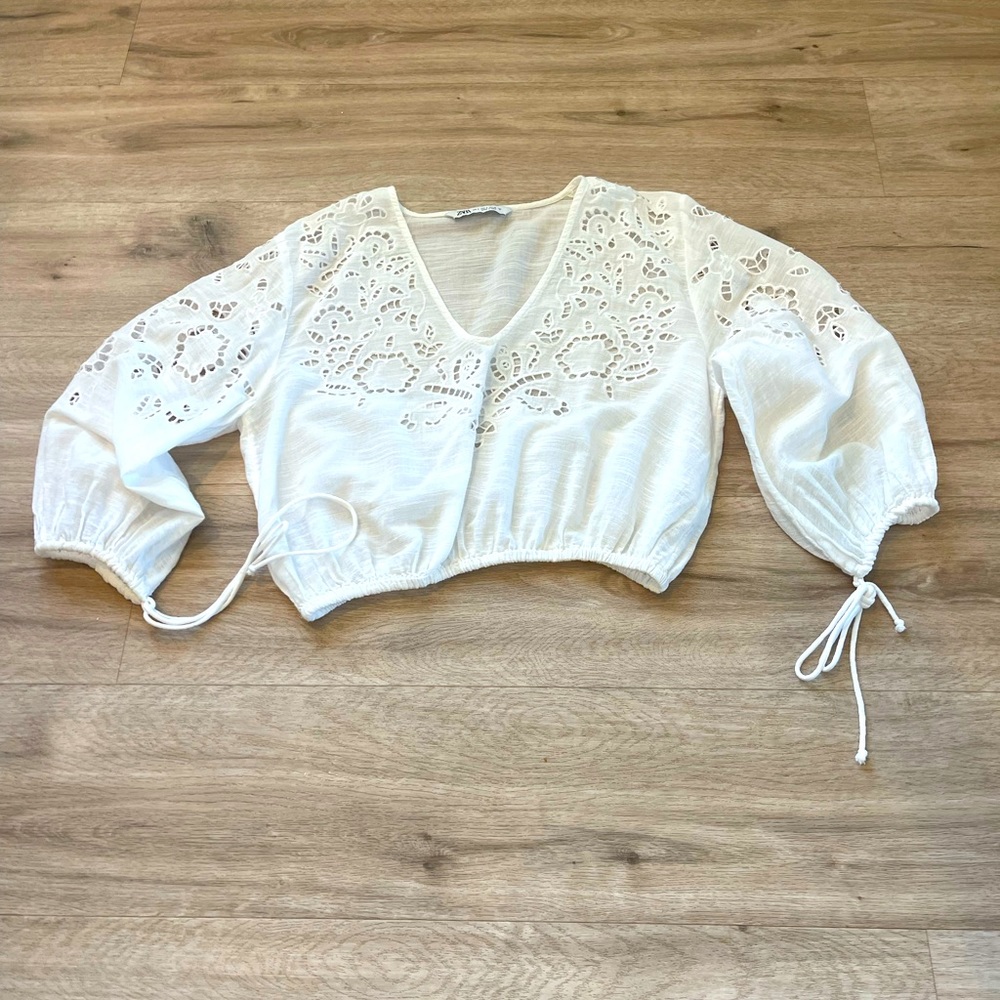 Zara embroidered shirt